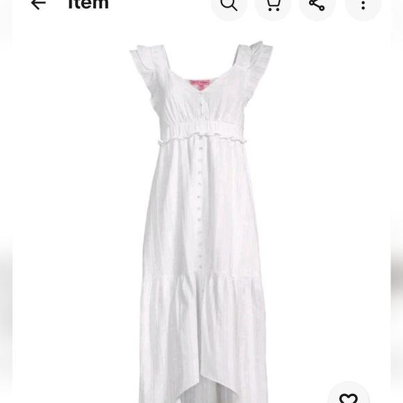 💥Betsey Johnson white textured midi dress - Picture 5 of 11